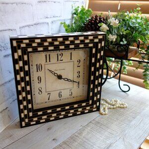Checked Mantle Clock Mackenzie Inspired Table Clock Buffalo Check Wall Clock